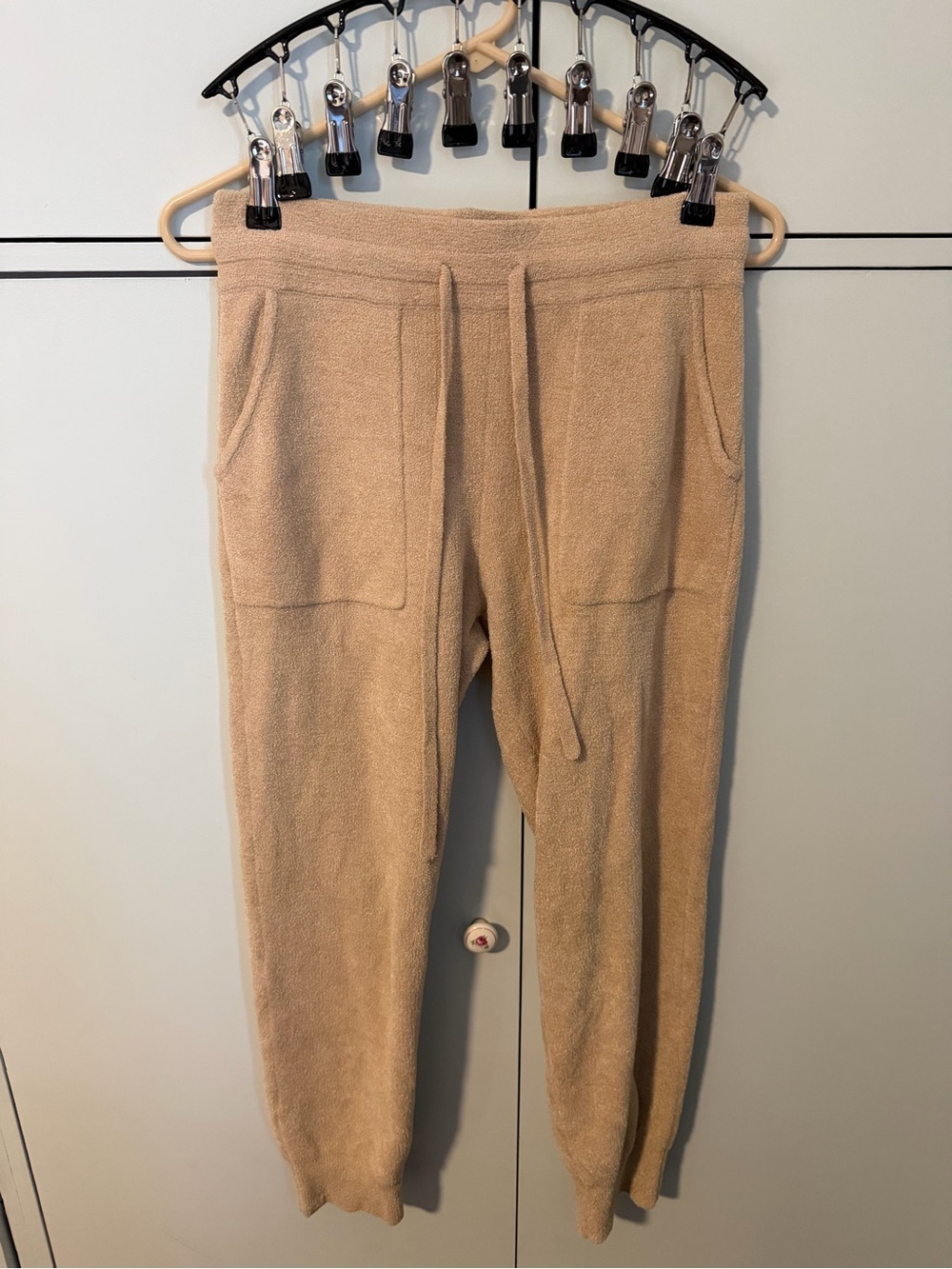 Barefoot Dreams Cozychic Ultra Lite Knit Joggers in Tan